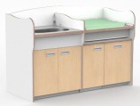 Tangara commode 180 cm met babybadje in vaste unit